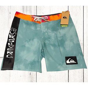 NWT-Quiksilver Youth 28 HIGHLINE Surf Silk Acid Wash Board Shorts Swim Trunks